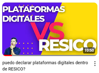 puedo declarar plataformas digitales dentro de RESICO?